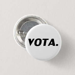 Vota-Abstimmung in spanisch-weißem schwarzem, mode Button