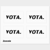 Vota-Abstimmung in spanisch-weißem schwarzem, mode Rechteckiger Aufkleber (Blatt)