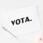 Vota-Abstimmung in spanisch-weißem schwarzem, mode Rechteckiger Aufkleber (Umschlag)