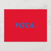 Vota-Stimme in Spanisch Español blau rot modern Postkarte (Vorderseite)
