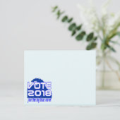 VOTE 2018 Blue Wave Postkarte (Stehend Vorderseite)