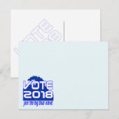 VOTE 2018 Blue Wave Postkarte (Vorne/Hinten)