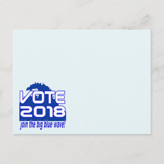 VOTE 2018 Blue Wave Postkarte (Vorderseite)