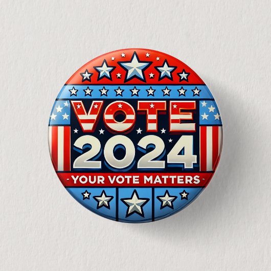 Vote 2024 Patriotic Button Button (Vorderseite)