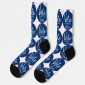 Vote 2026 Election Five Stars Blue Non-Partisan Socken (Linkes Detail)