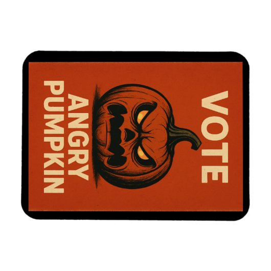 Vote Angry Pumpkin Magnet (Horizontal)