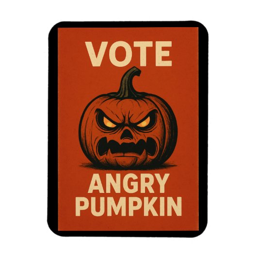 Vote Angry Pumpkin Magnet (Vertikal)