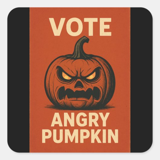 Vote Angry Pumpkin Stickers (Vorderseite)