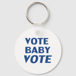 Vote Baby Vote - blau weiß Schlüsselanhänger