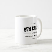 Vote Ben Carson 2016 Kaffeetasse (VorderseiteRechts)