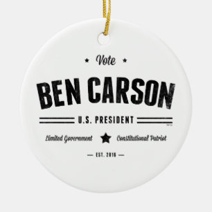 Vote Ben Carson 2016 Keramikornament