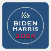 Vote Biden Harris 2024 Square Campaign Stickers (Vorderseite)