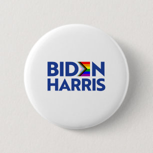 Vote Biden Harris Lgbt Lgbtq Progress Prilag Flag  Button