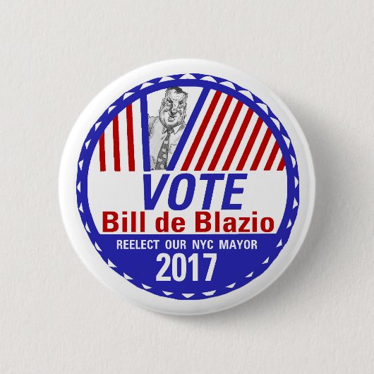Vote Bill de Blazio 2017 Button (Vorderseite)