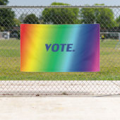 "Vote" blaue Buchstaben, Stolz lgbtq lgbt Regenbog Banner (Insitu)