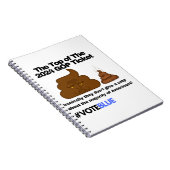 Vote Blue 2024: Anti-Trump Kacke Emoji Design Notizblock (Rechte Seite)