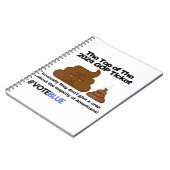 Vote Blue 2024: Anti-Trump Kacke Emoji Design Notizblock (Linke Seite)