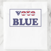 Vote Blue - American Flag Typografy Rechteckiger Aufkleber (Tasche)