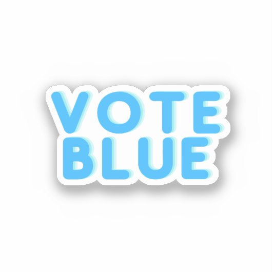 Vote Blue Aufkleber (Vorderseite)