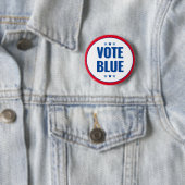 Vote Blue Bold Blue White Election Button (Beispiel)