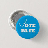 Vote Blue - Button (Vorne & Hinten)