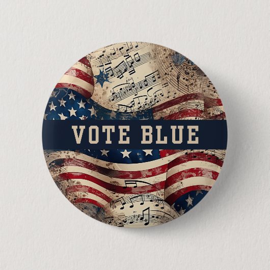 Vote Blue Button, Buttone für demokratische Party Button (Vorderseite)