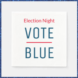 Vote Blue Elight Napkins Serviette