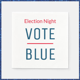 Vote Blue Elight Napkins Serviette