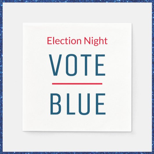 Vote Blue Elight Napkins Serviette