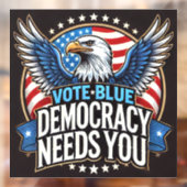 Vote Blue Fensteraufkleber (Blatt 2)