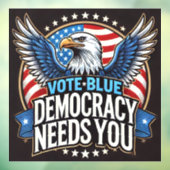 Vote Blue Fensteraufkleber (Blatt 3)