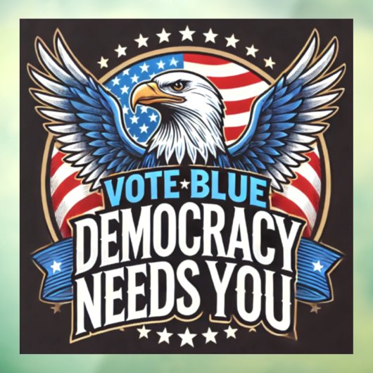 Vote Blue Fensteraufkleber (Blatt 3)