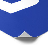 Vote Blue fett Text Wahl Unterschrift Poster (Ecke)