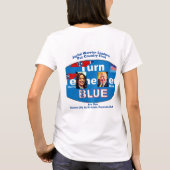 Vote Blue Harris Walz T - Shirt (Rückseite)