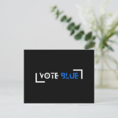 Vote Blue individuell einstellbar Postkarte (Stehend Vorderseite)