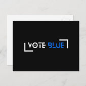 Vote Blue individuell einstellbar Postkarte (Vorne/Hinten)