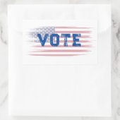 Vote Blue individuell einstellbar Rechteckiger Aufkleber (Tasche)
