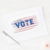 Vote Blue individuell einstellbar Rechteckiger Aufkleber (Umschlag)