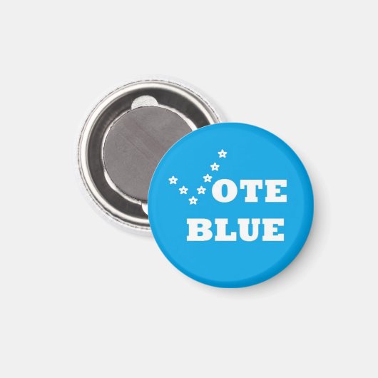 Vote Blue - Magnet (Vorderseite/Rückseite)