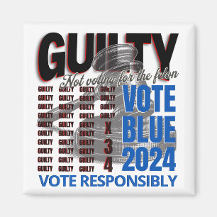 Vote Blue Not for Felon Magnet