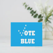 Vote Blue - Post Card Postkarte (Stehend Vorderseite)