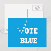 Vote Blue - Post Card Postkarte (Vorne/Hinten)
