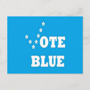Vote Blue - Post Card Postkarte