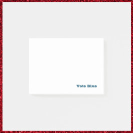 Vote Blue Post-it Klebezettel