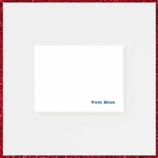 Vote Blue Post-it Klebezettel