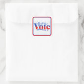 Vote Blue Quadratischer Aufkleber (Tasche)