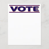 Vote Blue Resist 2024 Flyer des Präsidenten (Hinten)