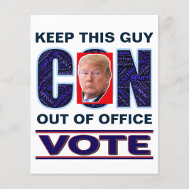 Vote Blue Resist 2024 Flyer des Präsidenten