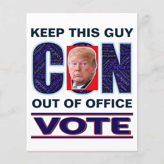 Vote Blue Resist 2024 Flyer des Präsidenten (Vorne)