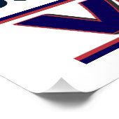 Vote Blue Resist 2024 Präsident Glossy Poster (Ecke)